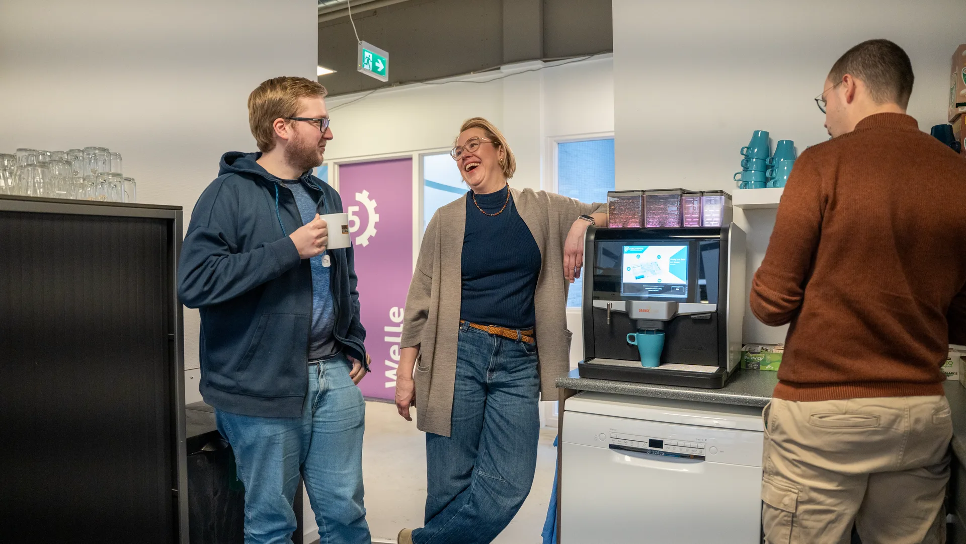 Koffie en ontmoeting op kantoor